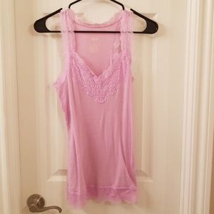 Racerback Tank w/ Lace Detail